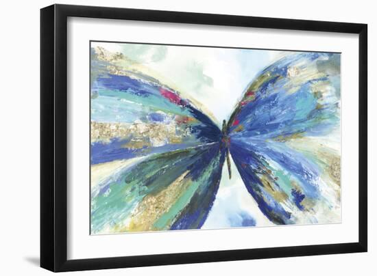 Blue butterfly-Allison Pearce-Framed Art Print