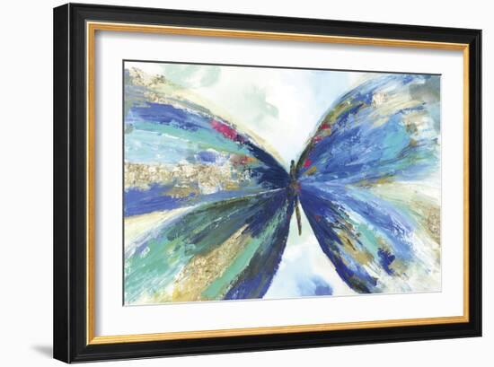 Blue butterfly-Allison Pearce-Framed Art Print