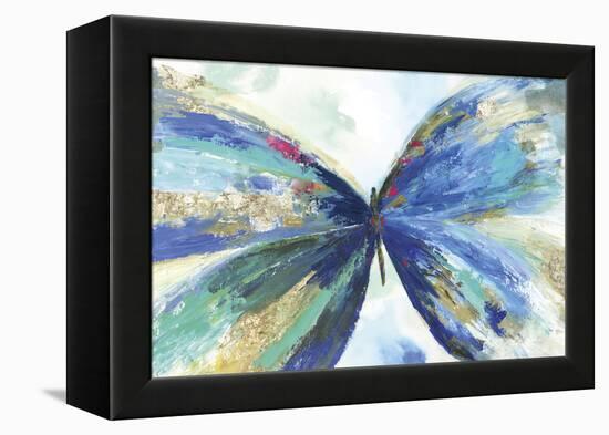 Blue butterfly-Allison Pearce-Framed Stretched Canvas