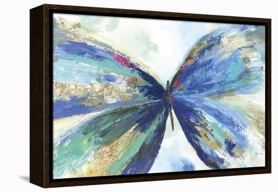 Blue butterfly-Allison Pearce-Framed Stretched Canvas