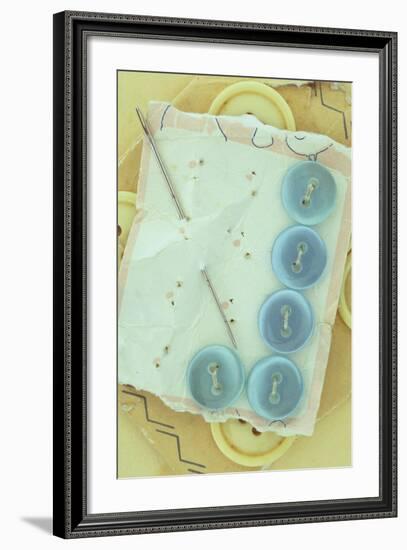 Blue Buttons-Den Reader-Framed Photographic Print