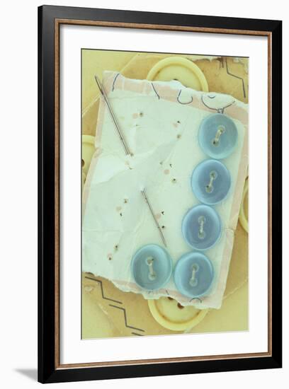 Blue Buttons-Den Reader-Framed Photographic Print