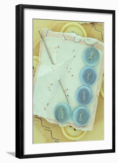 Blue Buttons-Den Reader-Framed Photographic Print