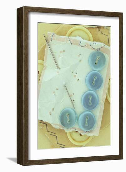 Blue Buttons-Den Reader-Framed Photographic Print