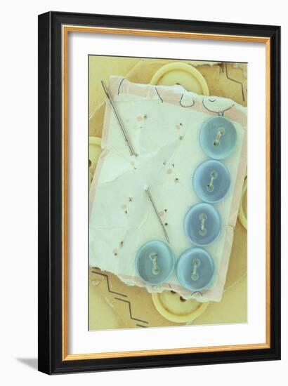 Blue Buttons-Den Reader-Framed Photographic Print