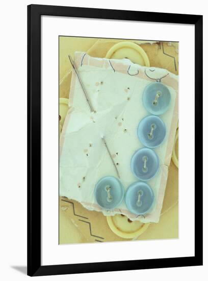 Blue Buttons-Den Reader-Framed Photographic Print