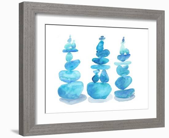 Blue Cairns-Kerstin Stock-Framed Art Print