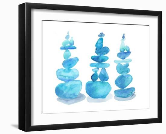 Blue Cairns-Kerstin Stock-Framed Art Print