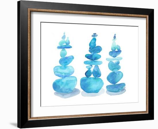 Blue Cairns-Kerstin Stock-Framed Art Print