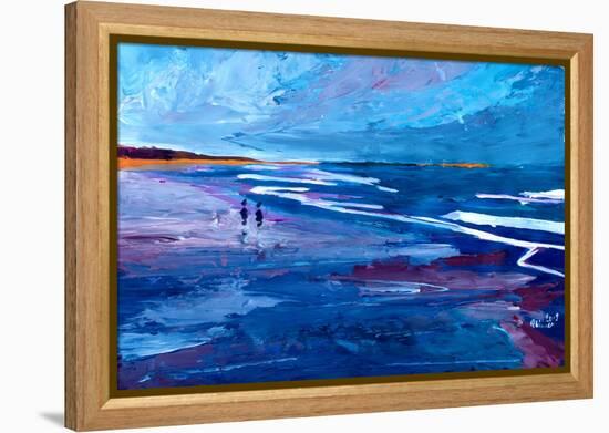 Blue Californian Seascape In Big Sur-Markus Bleichner-Framed Stretched Canvas