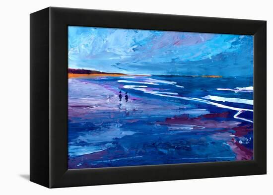 Blue Californian Seascape In Big Sur-Markus Bleichner-Framed Stretched Canvas