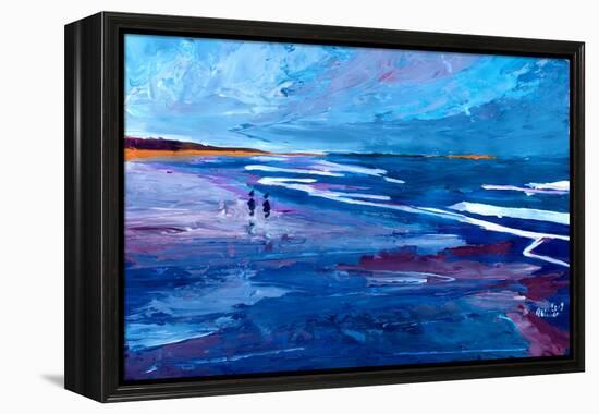 Blue Californian Seascape In Big Sur-Markus Bleichner-Framed Stretched Canvas