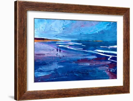 Blue Californian Seascape In Big Sur-Markus Bleichner-Framed Art Print