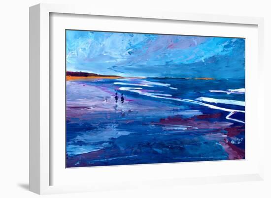 Blue Californian Seascape In Big Sur-Markus Bleichner-Framed Art Print