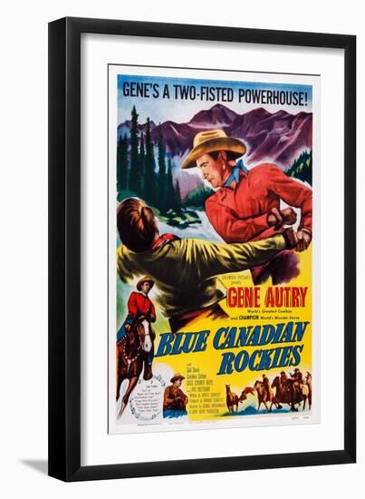 Blue Canadian Rockies, Gene Autry (Top Right), 1952-null-Framed Art Print