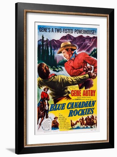 Blue Canadian Rockies, Gene Autry (Top Right), 1952-null-Framed Art Print