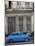 Blue Car Parked Outside a Shabby House in Old Havana, Cuba, West Indies, Central America-Mawson Mark-Mounted Photographic Print