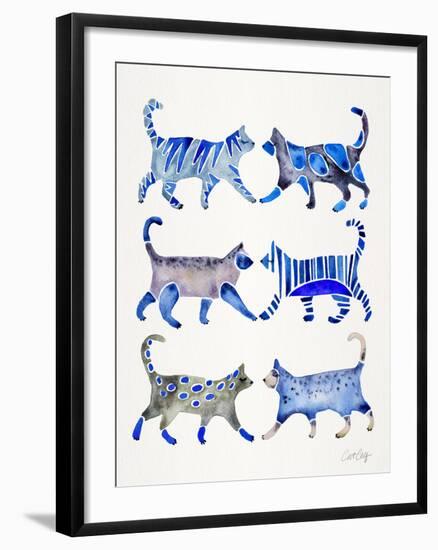 Blue Cat Collection-Cat Coquillette-Framed Giclee Print