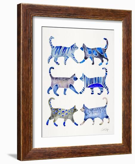 Blue Cat Collection-Cat Coquillette-Framed Giclee Print