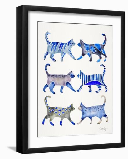 Blue Cat Collection-Cat Coquillette-Framed Giclee Print