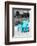 Blue Chair abandoned on the Beach-Philippe Hugonnard-Framed Photographic Print