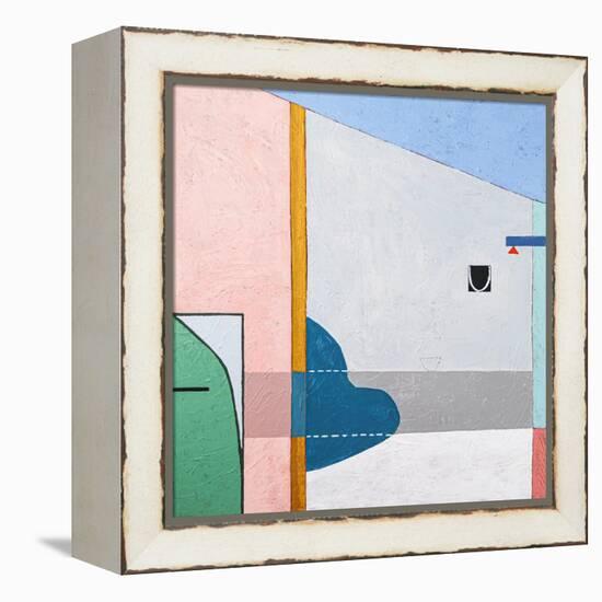 Blue chair-Hyunah Kim-Framed Stretched Canvas