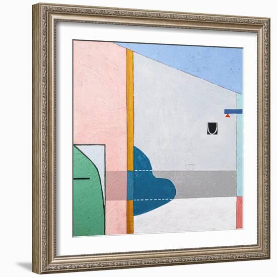 Blue chair-Hyunah Kim-Framed Art Print