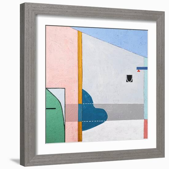 Blue chair-Hyunah Kim-Framed Art Print