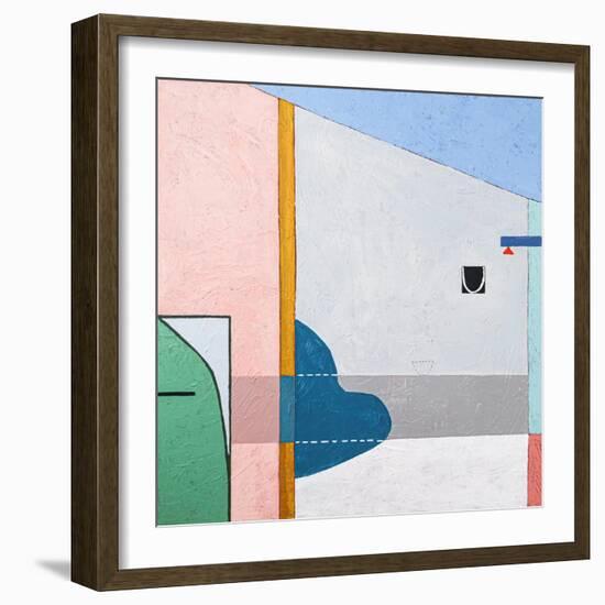 Blue chair-Hyunah Kim-Framed Art Print