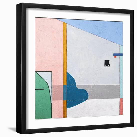 Blue chair-Hyunah Kim-Framed Art Print