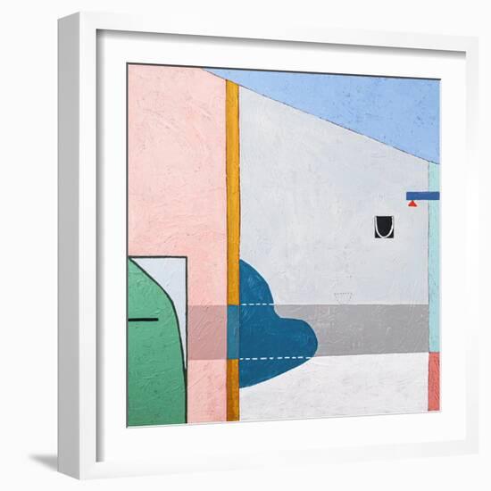 Blue chair-Hyunah Kim-Framed Art Print
