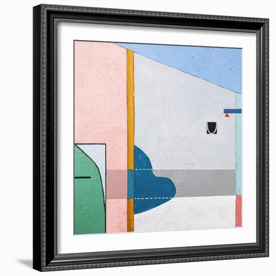 Blue chair-Hyunah Kim-Framed Art Print