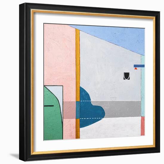 Blue chair-Hyunah Kim-Framed Art Print