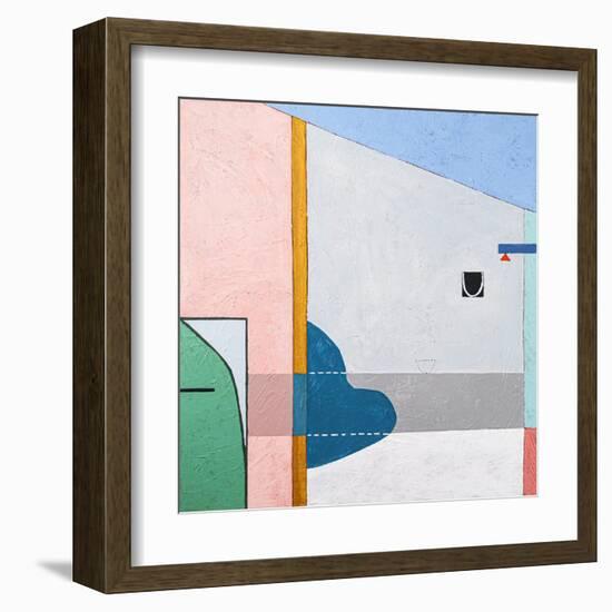 Blue chair-Hyunah Kim-Framed Art Print