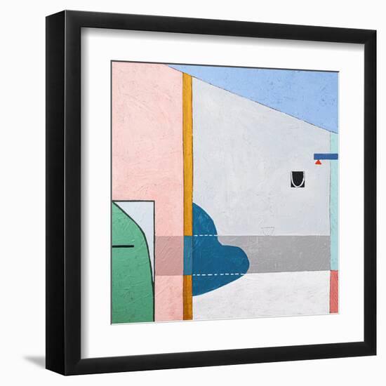 Blue chair-Hyunah Kim-Framed Art Print