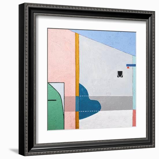 Blue chair-Hyunah Kim-Framed Art Print