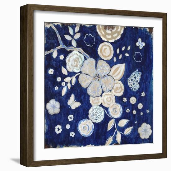 Blue Chinoserie Garden2-Studio M-Framed Art Print