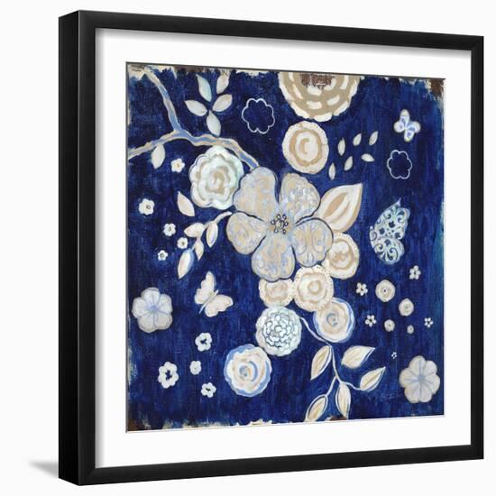 Blue Chinoserie Garden2-Studio M-Framed Art Print