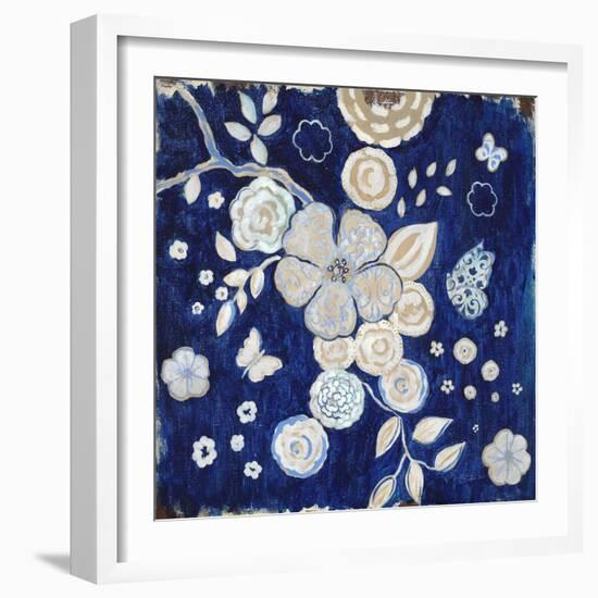 Blue Chinoserie Garden2-Studio M-Framed Art Print