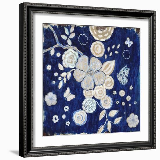 Blue Chinoserie Garden2-Studio M-Framed Art Print