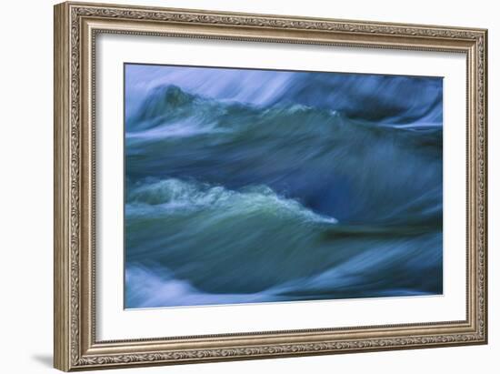 Blue Choppy Waves In Slow Motion-Anthony Paladino-Framed Giclee Print