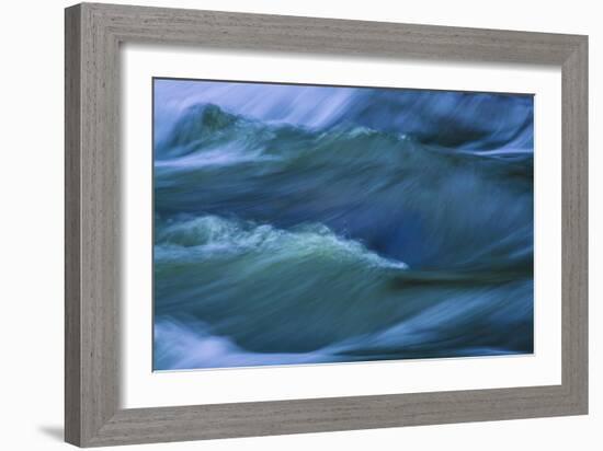 Blue Choppy Waves In Slow Motion-Anthony Paladino-Framed Giclee Print