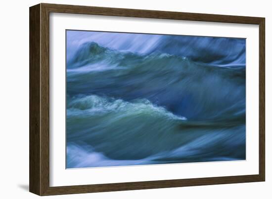 Blue Choppy Waves In Slow Motion-Anthony Paladino-Framed Giclee Print