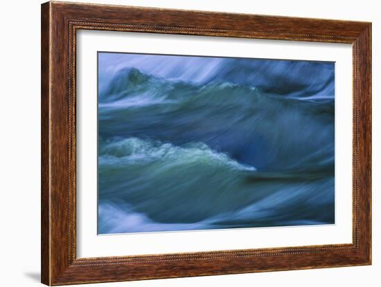 Blue Choppy Waves In Slow Motion-Anthony Paladino-Framed Giclee Print