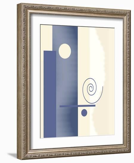 Blue Circle Series Three-Ruth Palmer-Framed Art Print