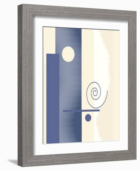 Blue Circle Series Three-Ruth Palmer-Framed Art Print