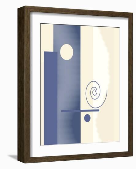 Blue Circle Series Three-Ruth Palmer-Framed Art Print