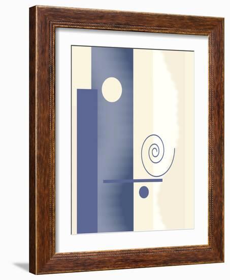 Blue Circle Series Three-Ruth Palmer-Framed Art Print