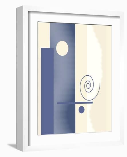 Blue Circle Series Three-Ruth Palmer-Framed Art Print