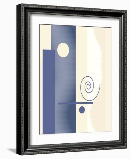 Blue Circle Series Three-Ruth Palmer-Framed Art Print